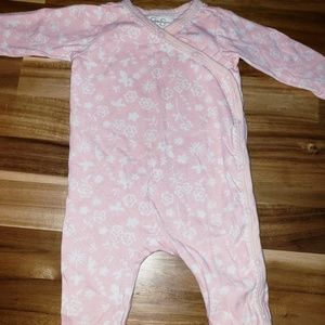 Pink & White Floral Footed Sleep & Play